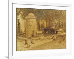 Fountain in a Provencal Village-Henry Herbert La Thangue-Framed Giclee Print