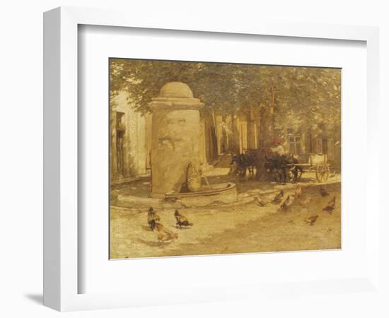 Fountain in a Provencal Village-Henry Herbert La Thangue-Framed Giclee Print