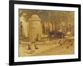 Fountain in a Provencal Village-Henry Herbert La Thangue-Framed Giclee Print