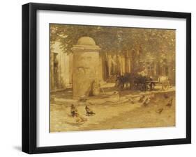 Fountain in a Provencal Village-Henry Herbert La Thangue-Framed Giclee Print