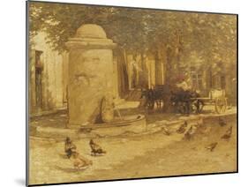 Fountain in a Provencal Village-Henry Herbert La Thangue-Mounted Giclee Print