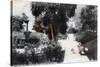 Fountain in a Public Garden, Hong Kong, 20th Century-null-Stretched Canvas