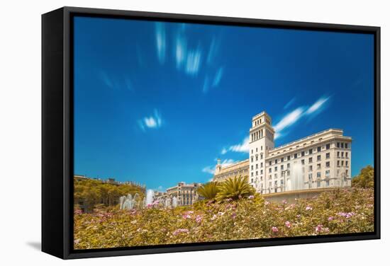 Fountain in Barcelona, Spain-boule-Framed Stretched Canvas