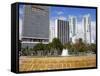 Fountain in Bayfront Park, Miami, Florida, United States of America, North America-Richard Cummins-Framed Stretched Canvas