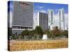 Fountain in Bayfront Park, Miami, Florida, United States of America, North America-Richard Cummins-Stretched Canvas