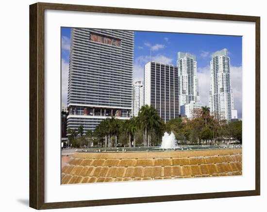 Fountain in Bayfront Park, Miami, Florida, United States of America, North America-Richard Cummins-Framed Photographic Print