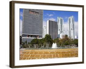 Fountain in Bayfront Park, Miami, Florida, United States of America, North America-Richard Cummins-Framed Photographic Print