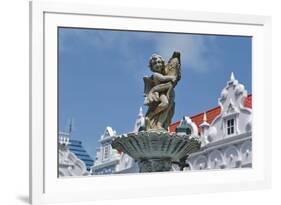 Fountain in Central Square of Oranjestad, Aruba, Netherlands Antilles-null-Framed Giclee Print