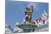 Fountain in Central Square of Oranjestad, Aruba, Netherlands Antilles-null-Mounted Giclee Print