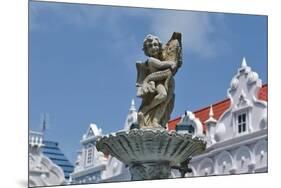 Fountain in Central Square of Oranjestad, Aruba, Netherlands Antilles-null-Mounted Giclee Print