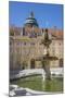 Fountain in courtyard of Abbey, Melk, UNESCO World Heritage Site, Lower Austria, Austria, Europe-Rolf Richardson-Mounted Photographic Print