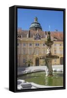 Fountain in courtyard of Abbey, Melk, UNESCO World Heritage Site, Lower Austria, Austria, Europe-Rolf Richardson-Framed Stretched Canvas