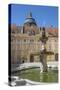 Fountain in courtyard of Abbey, Melk, UNESCO World Heritage Site, Lower Austria, Austria, Europe-Rolf Richardson-Stretched Canvas