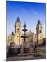 Fountain in Front of the Cathedral in Lima, Peru, South America-Charles Bowman-Mounted Photographic Print