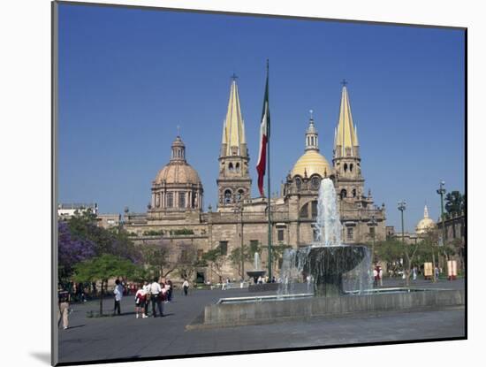 Fountain in Front of the Christian Cathedral in Guadalajara, Jalisco, Mexico, North America-Michelle Garrett-Mounted Photographic Print