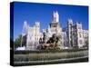 Fountain in Front of the Palacio De Comunicaciones, the Central Post Office, in Madrid, Spain-Nigel Francis-Stretched Canvas