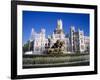 Fountain in Front of the Palacio De Comunicaciones, the Central Post Office, in Madrid, Spain-Nigel Francis-Framed Photographic Print