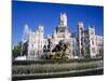 Fountain in Front of the Palacio De Comunicaciones, the Central Post Office, in Madrid, Spain-Nigel Francis-Mounted Photographic Print