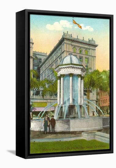 Fountain in Horton Plaza, San Diego, California-null-Framed Stretched Canvas