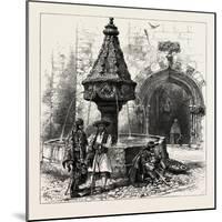 Fountain in Jativa, Spain, 19th Century-null-Mounted Giclee Print