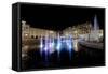 Fountain in Krakow at Night-Jacek Kadaj-Framed Stretched Canvas