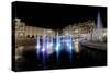 Fountain in Krakow at Night-Jacek Kadaj-Stretched Canvas