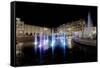 Fountain in Krakow at Night-Jacek Kadaj-Framed Stretched Canvas