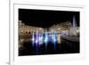 Fountain in Krakow at Night-Jacek Kadaj-Framed Photographic Print