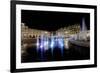 Fountain in Krakow at Night-Jacek Kadaj-Framed Photographic Print