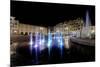 Fountain in Krakow at Night-Jacek Kadaj-Mounted Photographic Print