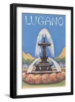 Fountain in Lugano-null-Framed Art Print