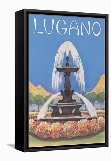 Fountain in Lugano-null-Framed Stretched Canvas