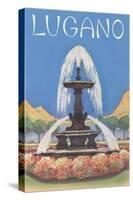 Fountain in Lugano-null-Stretched Canvas