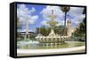 Fountain in National Heroes Square, Bridgetown, Barbados, West Indies, Caribbean, Central America-Richard Cummins-Framed Stretched Canvas