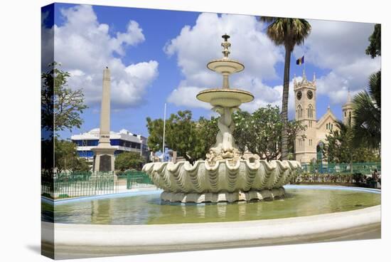 Fountain in National Heroes Square, Bridgetown, Barbados, West Indies, Caribbean, Central America-Richard Cummins-Stretched Canvas