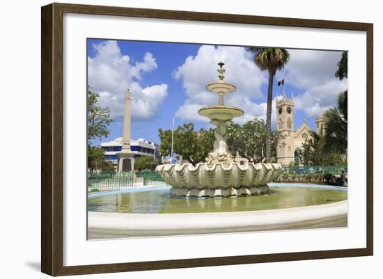 Fountain in National Heroes Square, Bridgetown, Barbados, West Indies, Caribbean, Central America-Richard Cummins-Framed Photographic Print