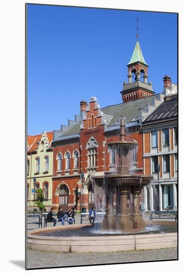 Fountain in Old Town Square, Kristiansand, Vest-Agder, Sorlandet, Norway, Scandinavia, Europe-Doug Pearson-Mounted Photographic Print