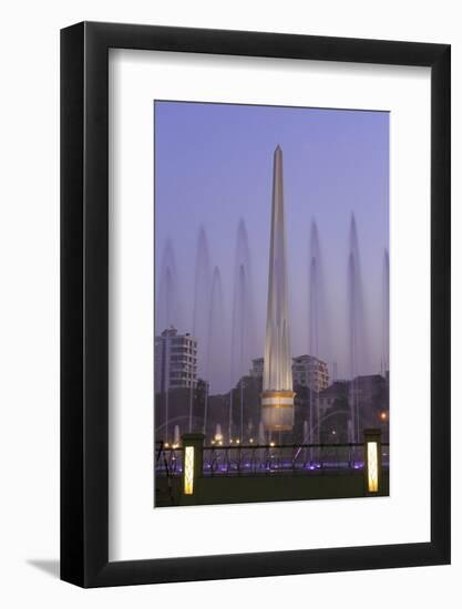 Fountain in People's Square, Yangon (Rangoon), Myanmar (Burma), Asia-Richard Cummins-Framed Photographic Print