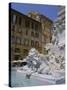 Fountain in Piazza Della Rotonda Outside Pantheon, Rome, Lazio, Italy, Europe-Julia Thorne-Stretched Canvas