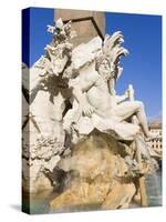 Fountain in Piazza Navona, Rome, Lazio, Italy, Europe-Richard Cummins-Stretched Canvas