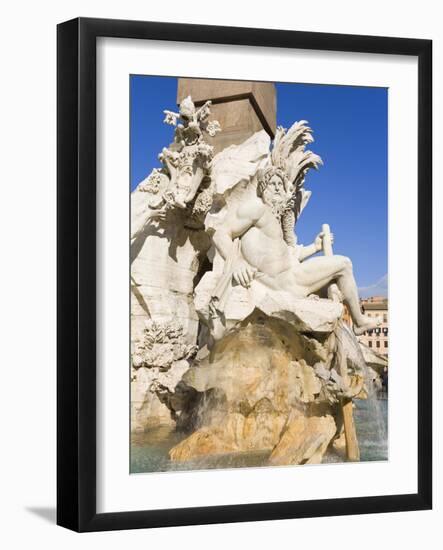 Fountain in Piazza Navona, Rome, Lazio, Italy, Europe-Richard Cummins-Framed Photographic Print