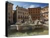 Fountain in Piazza Navona, Rome, Lazio, Italy, Europe-Angelo Cavalli-Stretched Canvas