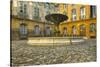 Fountain in Place D'albertas-Jon Hicks-Stretched Canvas