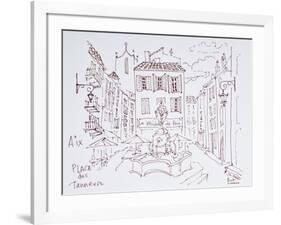 Fountain in Place des Tanneurs, Aix en Provence, France-Richard Lawrence-Framed Photographic Print