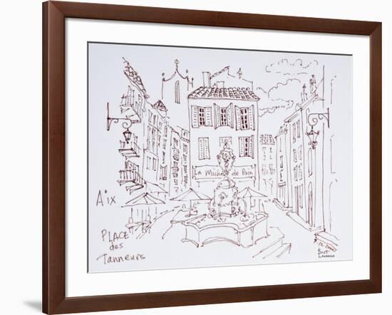 Fountain in Place des Tanneurs, Aix en Provence, France-Richard Lawrence-Framed Photographic Print