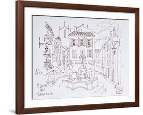 Fountain in Place des Tanneurs, Aix en Provence, France-Richard Lawrence-Framed Photographic Print