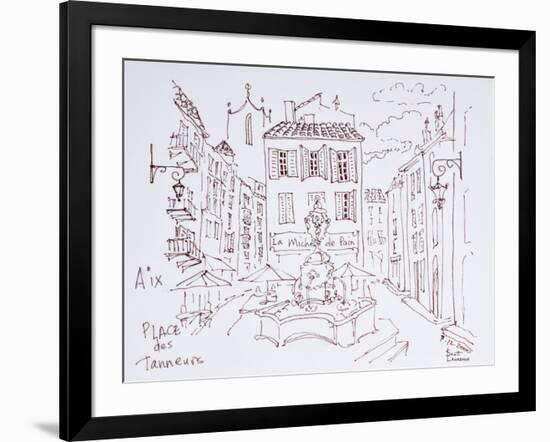 Fountain in Place des Tanneurs, Aix en Provence, France-Richard Lawrence-Framed Photographic Print