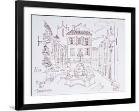 Fountain in Place des Tanneurs, Aix en Provence, France-Richard Lawrence-Framed Photographic Print