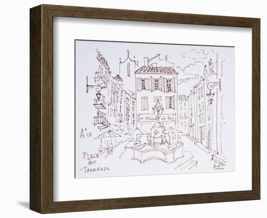 Fountain in Place des Tanneurs, Aix en Provence, France-Richard Lawrence-Framed Photographic Print