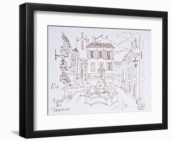 Fountain in Place des Tanneurs, Aix en Provence, France-Richard Lawrence-Framed Photographic Print